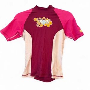 Quiksilver Kids Swim Rashguard - Pink and Cream